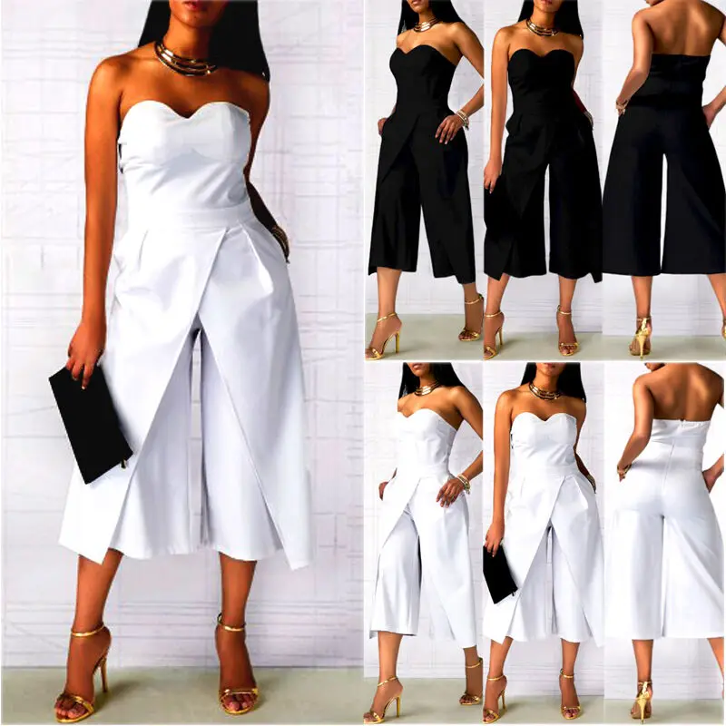 Новинка женский элегантный Облегающий комбинезон с открытыми плечами для