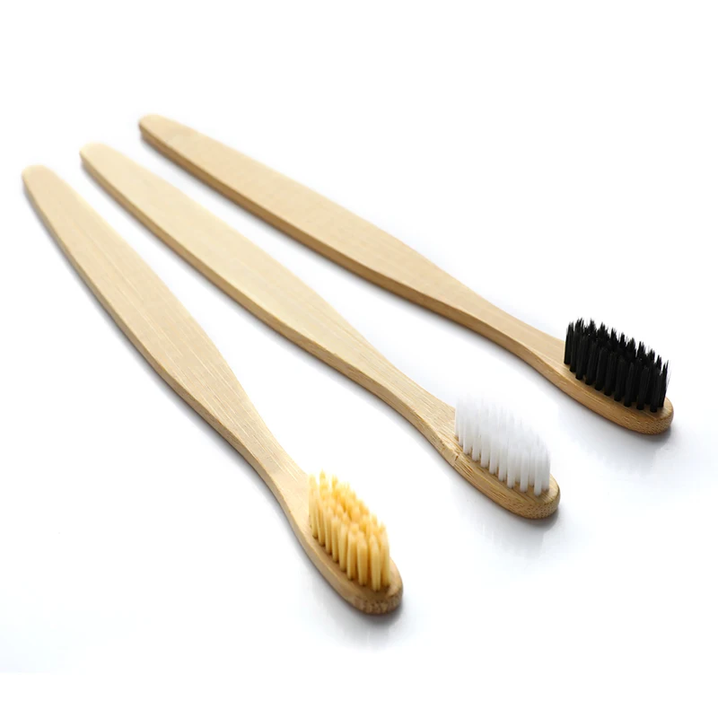 

Зубная щетка деревянная с ручкой из бамбука, щетки для зубов Экологически чистая, для ухода за полостью рта для взрослых Чистящая продукция,...