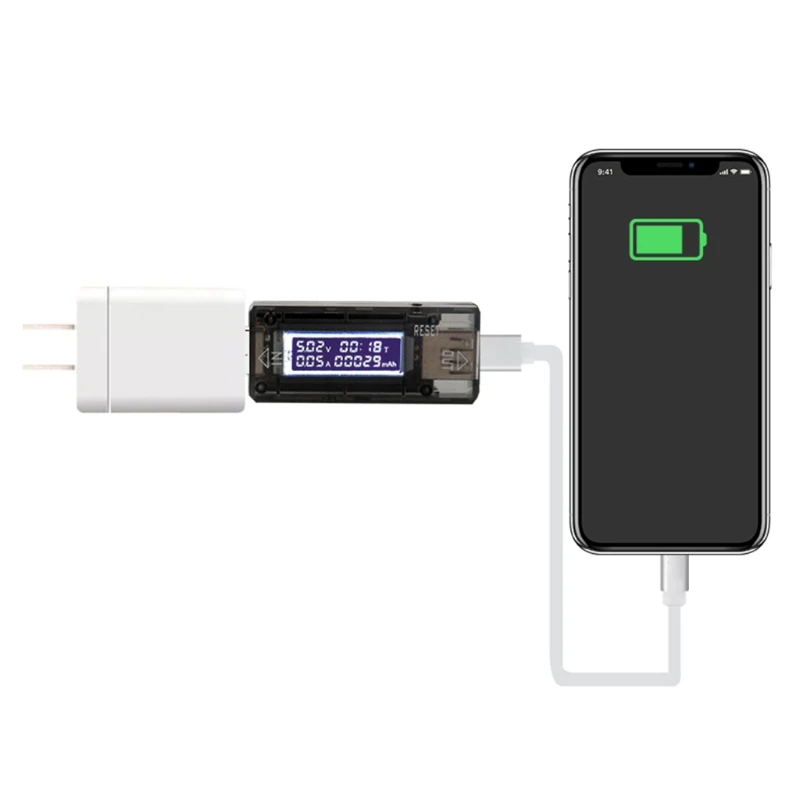 Цифровой вольтметр Амперметр постоянного тока 4-30 в 0-3A с ЖК-дисплеем USB измеритель