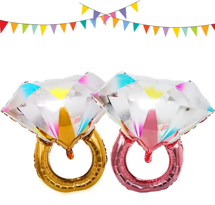 98*72 см алюминиевая пленка бриллиантовое кольцо шары для свадьбы и дня рождения