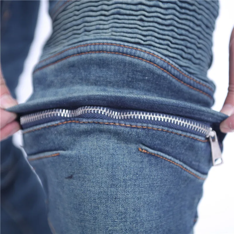 2020 улучшить мотоцикла джинсы для езды высота по колено с подкладкой из бархата