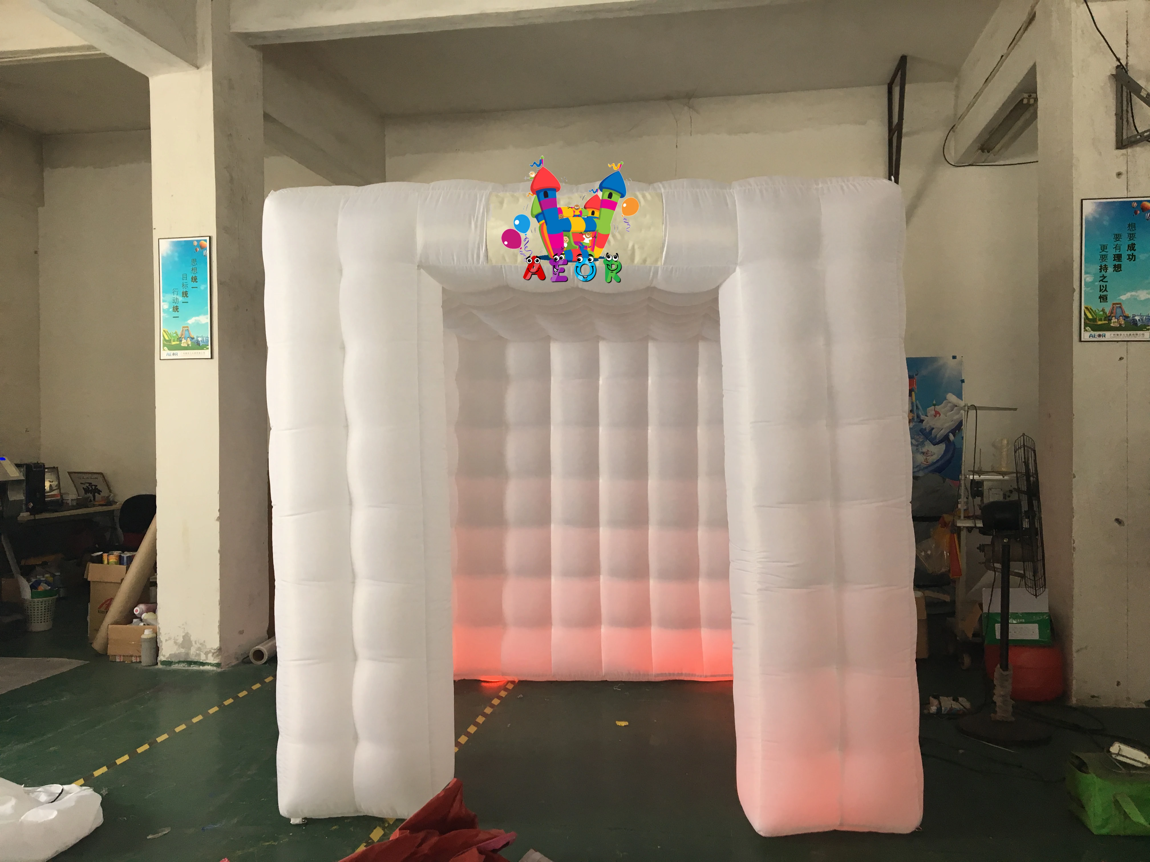 Палатка для фотографий 2 4 м кубическая селфи надувная со светодиодным освещением