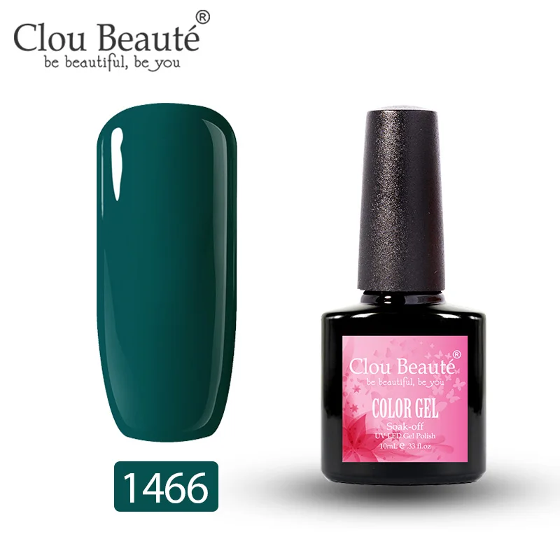 Clou Beaute 179 цветов Гель-лак для ногтей 10 мл УФ маникюр Дизайн полуперманентные Лаки дизайн ногтей гель Украшение Лак - Цвет: 1466