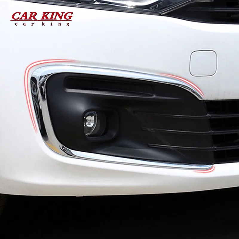 

ABS Chrome For Citroen Elysee C-Elysee 2017 accessories Car front fog lamps lights Cover Trim car styling 2pcs