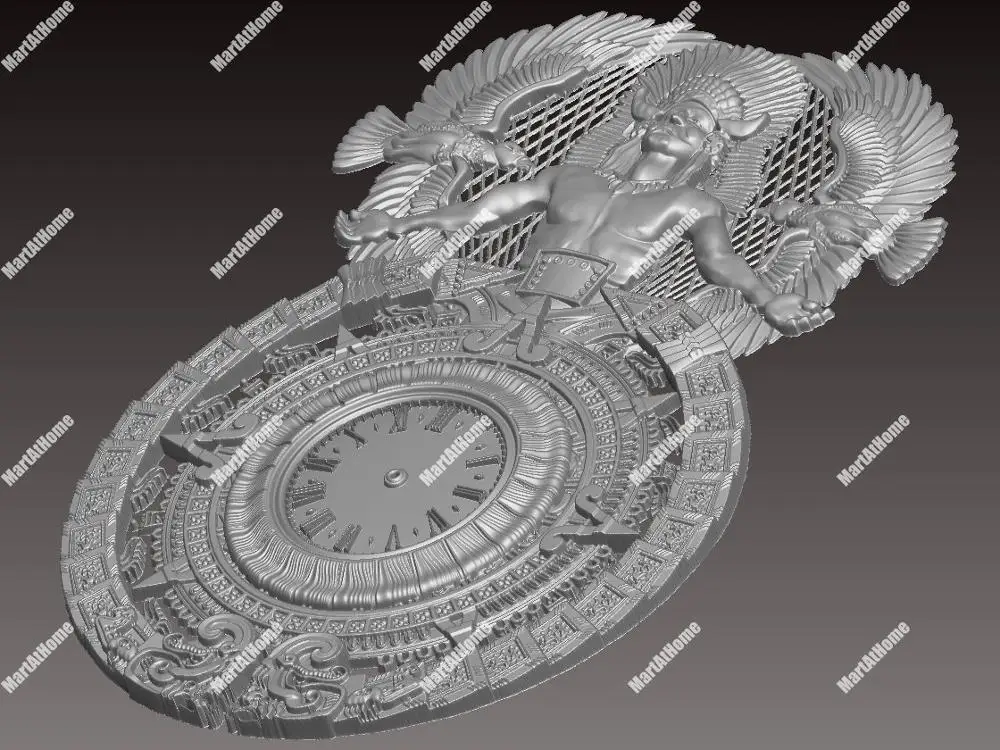 Maya часы 3D STL модель для ЧПУ гравировки и печати рельеф поддержка ZBrush Artcam Aspire