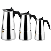 stainless steel moka coffee pot espresso latte percolator stove coffee maker espresso pot italian coffee machine 200300450ml