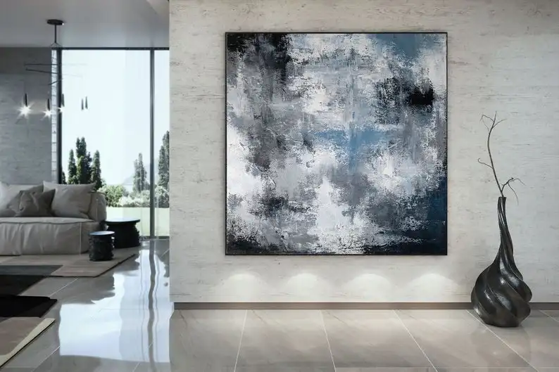 

Large Abstract Painting Modern Abstract Painting Acrylics Paintings Acrylic Textured Home Decor Canvas Oil Paintings Separate