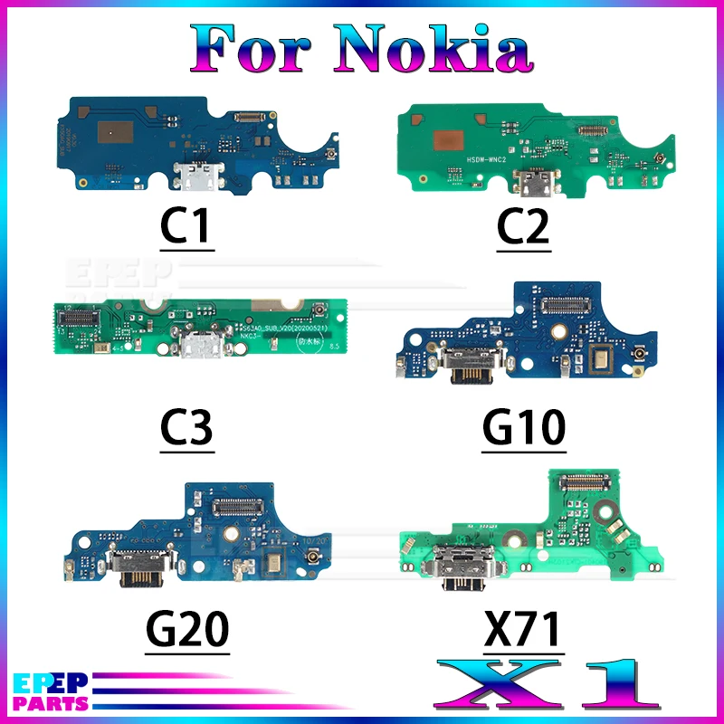 

1 Pce USB Charging Port Jack Dock Connector Flex Cable For Nokia C1 C2 C3 G10 G20 X71 Charger Board Module