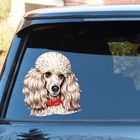 Печатный самоклеющийся наклейки на авто ИГРУШЕЧНЫЙ ПУДЕЛЬ  водонепроницаемые наклейки на машину стикер этикеты наклейки стайлинга автомобилей украшения на бампере автомобиля заднее стекло