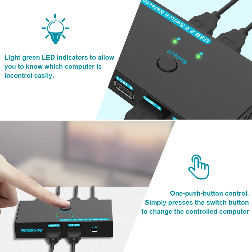usb переключатель sgeyr usb 20 переключ