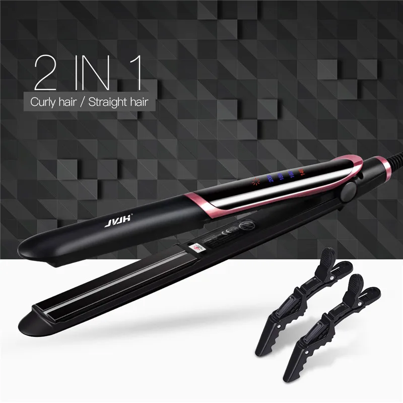 

Profssional Hair Straightener Curler Far-Infrared Tourmaline Ceramic Flat Irons Fast Heating Hair Straighting Styler Care Tool