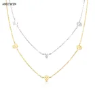 Женское колье из серебра 925 пробы, с подвеской в виде лица