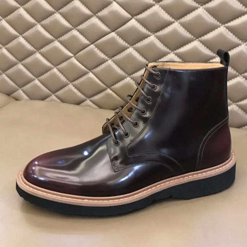 

High Quality Motocycle Boots Men Winter Combat Boots Non-slip Men's Brand Fashion Genuine Leather Military Boots
