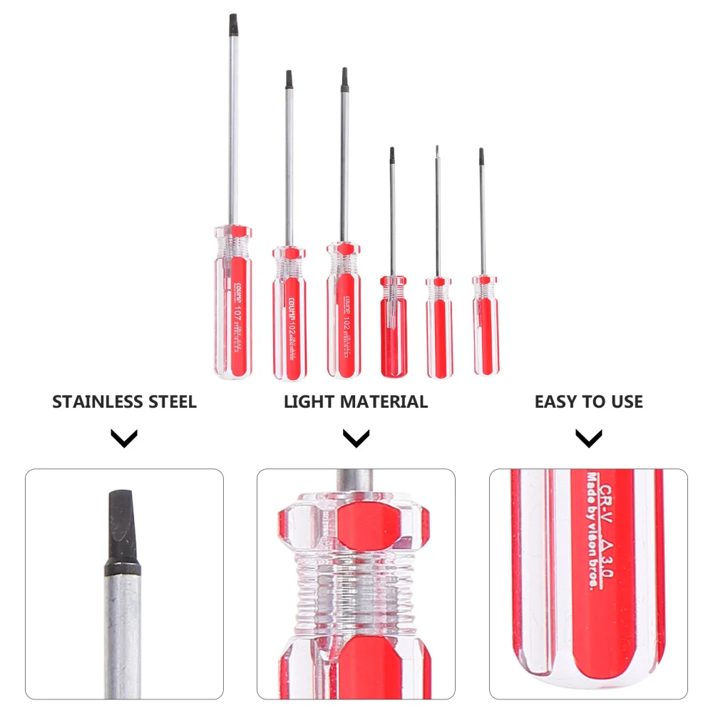 

6 Pcs Triangle Head Magnetic Screw Drivers Practical Screwdrivers Repairing Tool