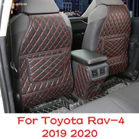 car all inclusive leather rear seat protector anti kick protective mat for toyota rav4 rav 4 2021 2019 2020 2022 car accessories