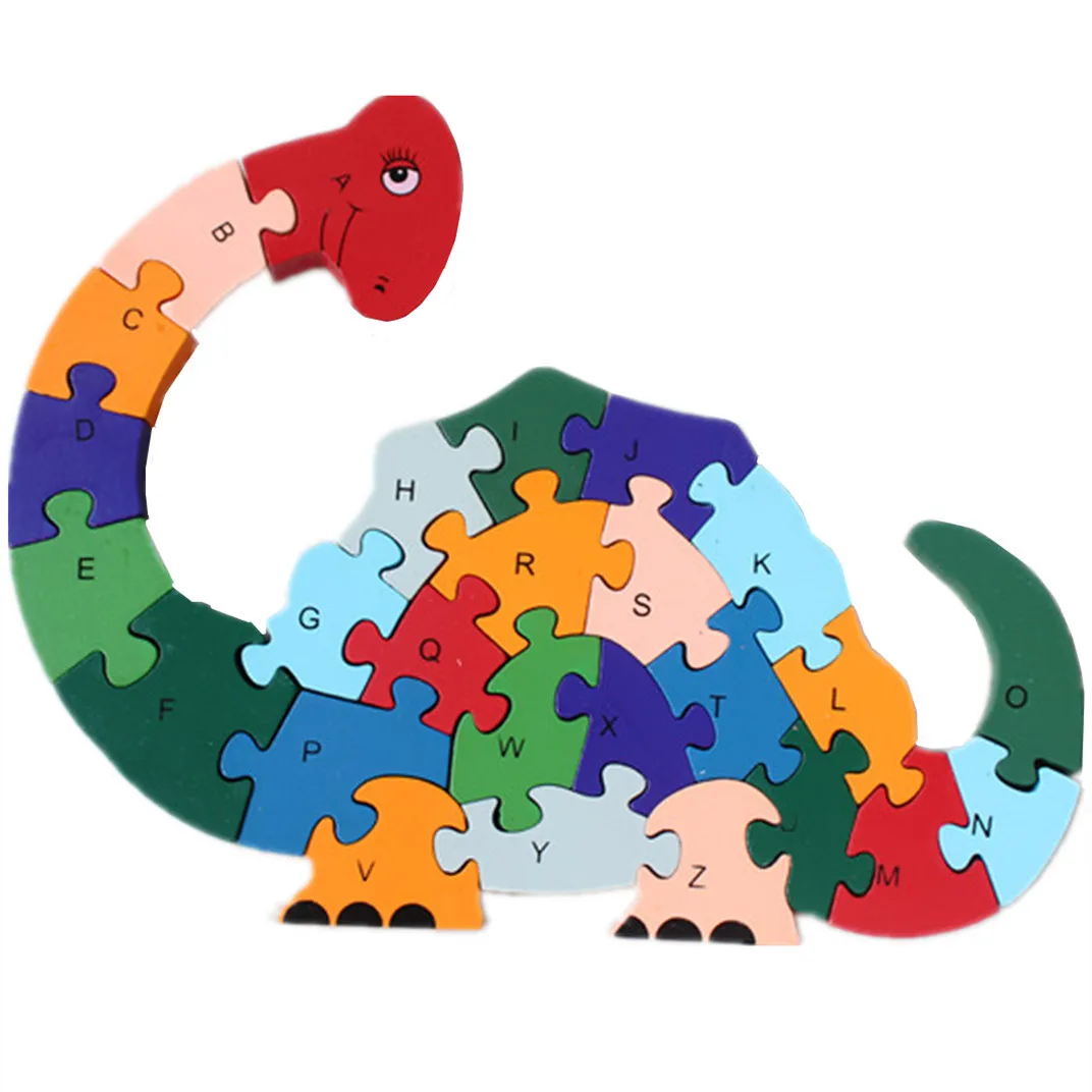Новые Обучающие игрушки, детские деревянные игрушки-Динозавры, деревянные детские 3d головоломки, детские головоломки, игрушки