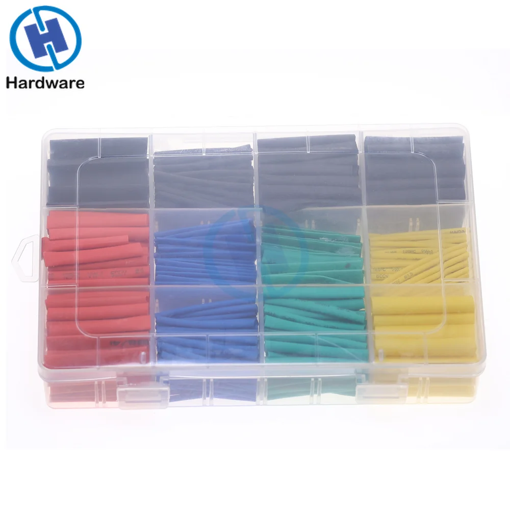 530 шт. термоусадочные трубки разнообразные полиолефиновые Соотношение 2:1 |