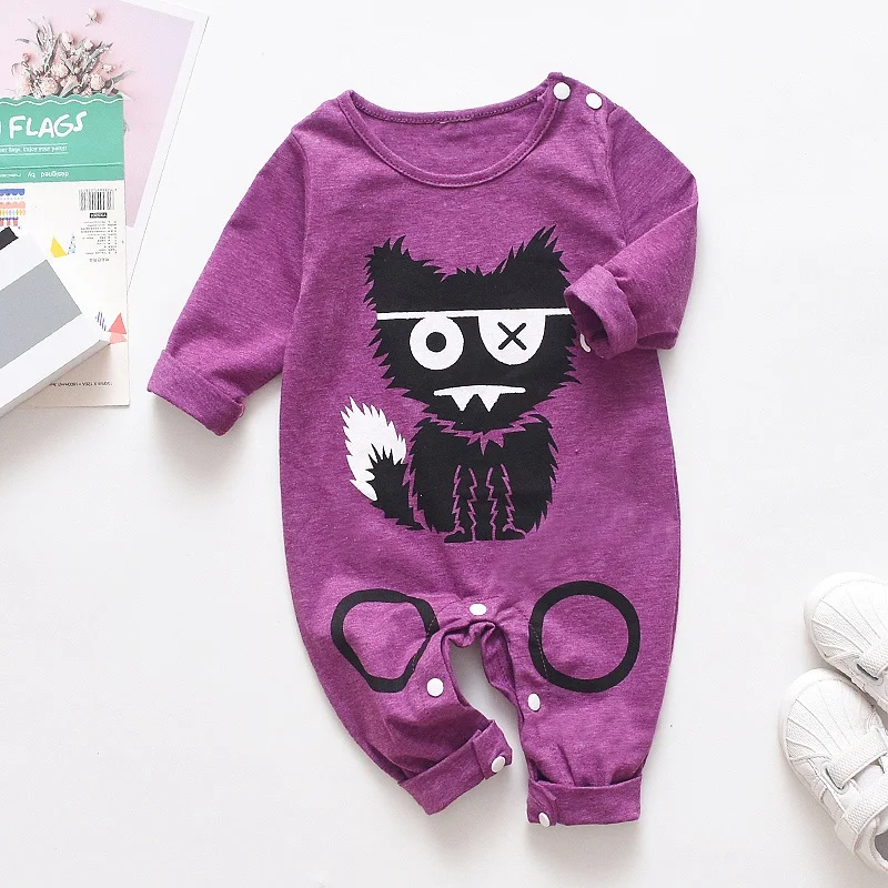 

Baby Romper Baby Cute Cartoon Animal Cat Romper Boys Girls Jumpsuit Outfits Long Sleeve Clothes Infant Unisex Babies One-pieces