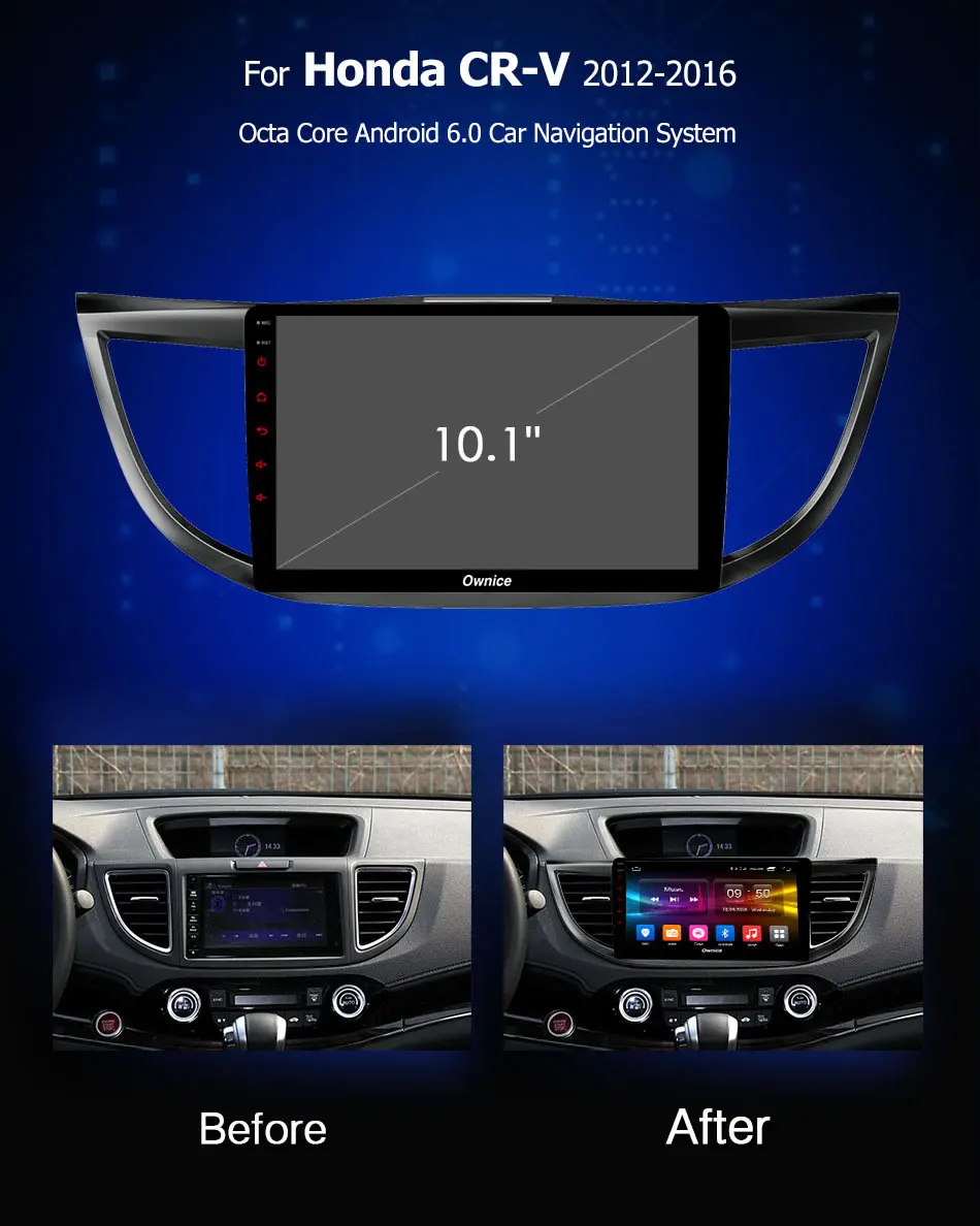 Автомобильный радиоприемник Ownice 4 + 64 ГБ 8 ядер Android 9 0 4G 360 градусов для Honda CRV 2012-2016