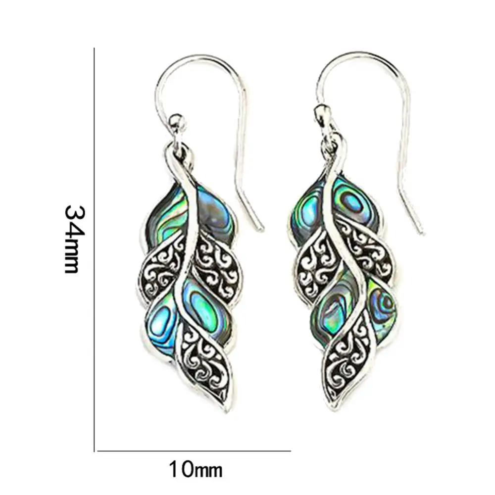 

Hot Sales!! Women Vintage Peacock Feather Pendant Hook Earrings Jewelry Anniversary Gift