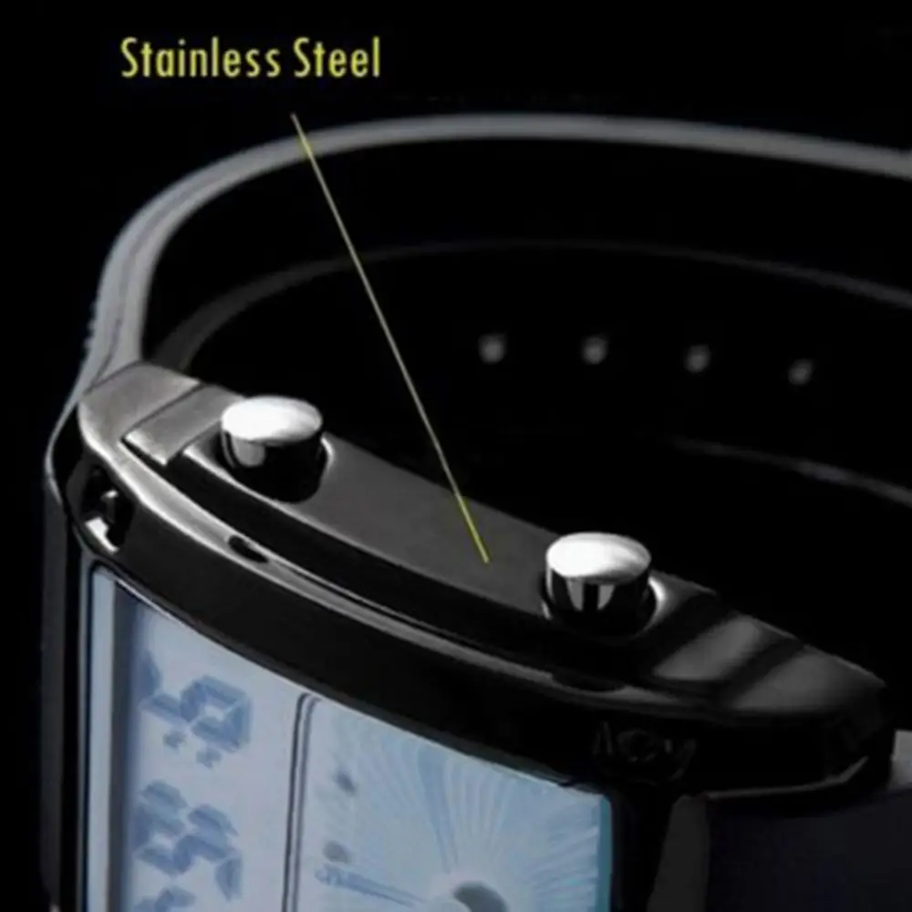 

Hot Sales Women's Men's Digital LED Chronograph Silicone Band Quartz Sport Wrist Watch