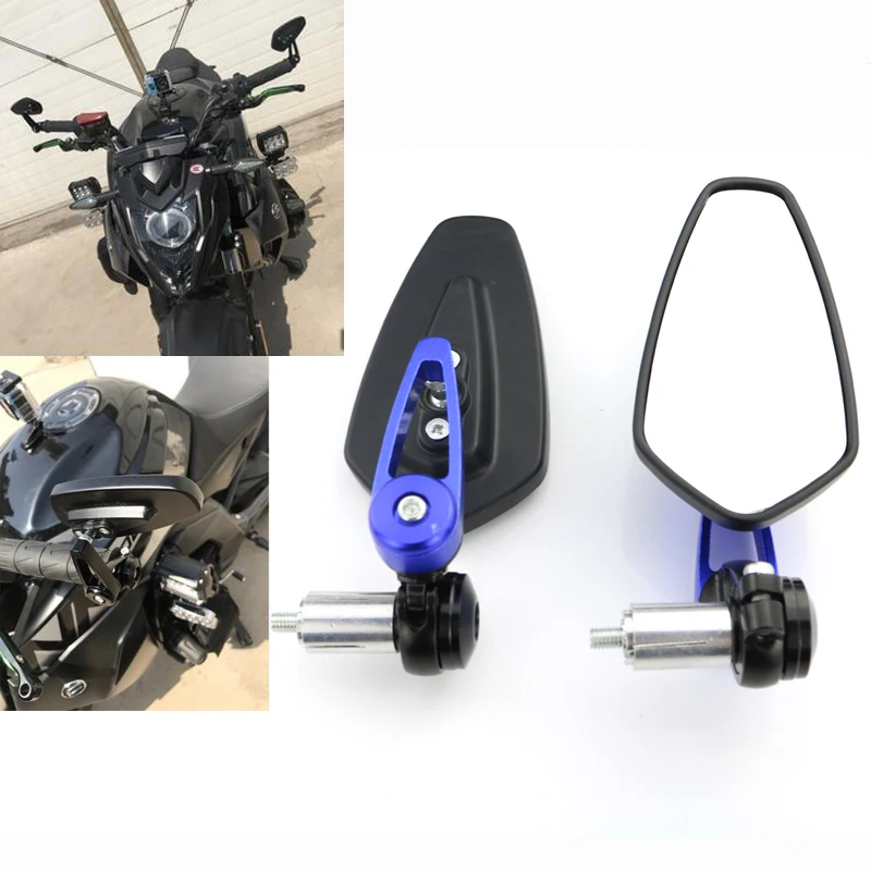 

Universal 22mm 7/8" Motorcycle Accessories Handle bar Rearview Side Mirrors Bar End Mirror Fit For Suzuki Yamaha Kawasaki Honda