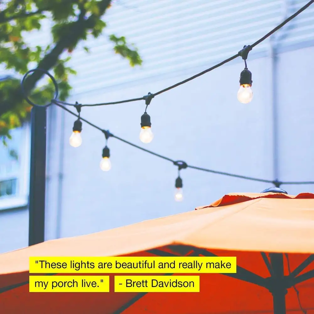 Водонепроницаемый светодиодный открытый гирлянды висячие Диммируемые 2 Вт