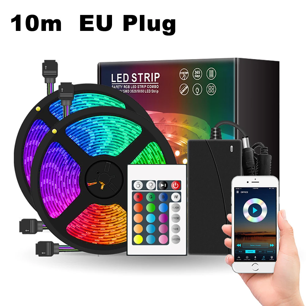 Светодиодная лента водонепроницаемая цветная 12 В пост. тока 5/10/15 м + Wi Fi