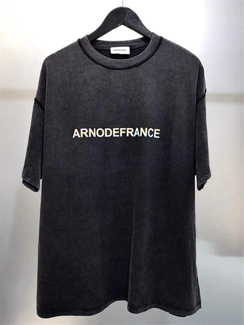 

Винтажная Коллекция ADF 2020, футболка Arnodefrance, 1:1, Высококачественная свободная уличная одежда, футболки Arnodefrance