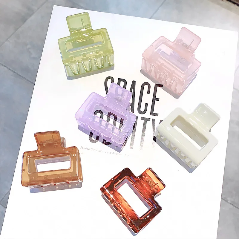 

1 шт./компл. простой захватывающий зажим Янтарная пластина для задней головки квадратная шпилька для волос аксессуар для волос