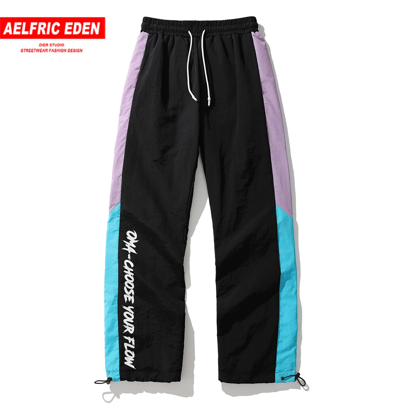 

Hip Hop Pants Color Block Patchwork Streetwear Pants Side Stripe sweatpants Pants Harajuku Joggers Mens Trousers