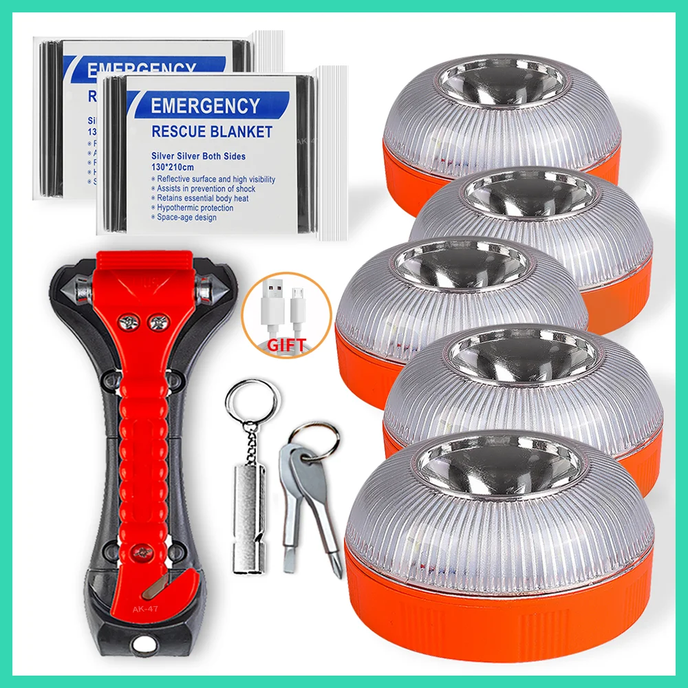 

Help Flash Kit Car Beacon Emergency SOS Light LED Magnetic Base Roadside Safety Flashing Lamp Warning Lantern Hook Breakdown