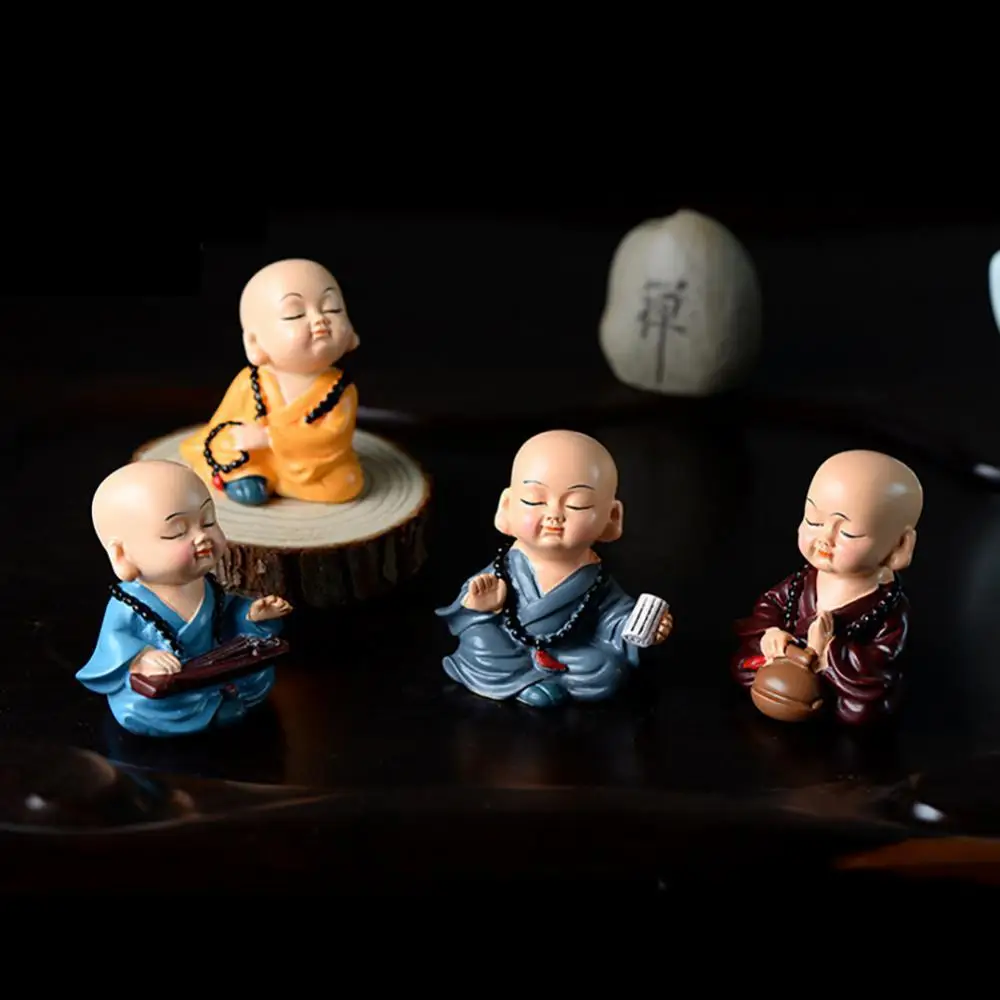 

4 шт., 2-Дюймовая Статуэтка монах для медитации