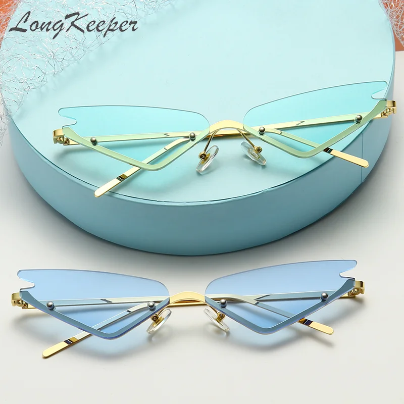 LongKeeper Косплей остроконечные треугольные солнечные очки Хиппи крутые