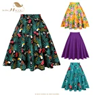 Юбка женская клетчатая с высокой талией, летняя, в стиле 50-х