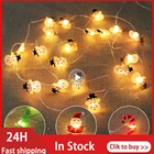 Гирлянда со светильник неговиком, Санта-Клаусом, Рождественский Декор для дома, рождественские украшения, подарки, Рождество 2021, новый год 2022, 6 цветов