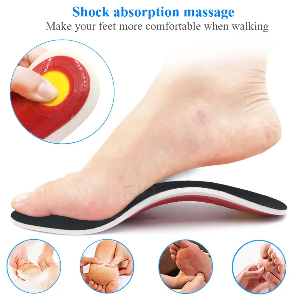 Orthotic Insole EVA Flatfoot Arch Support Gel Orthopedic Insoles Ease The Pressure Damping Cushion Padding Insole for man women