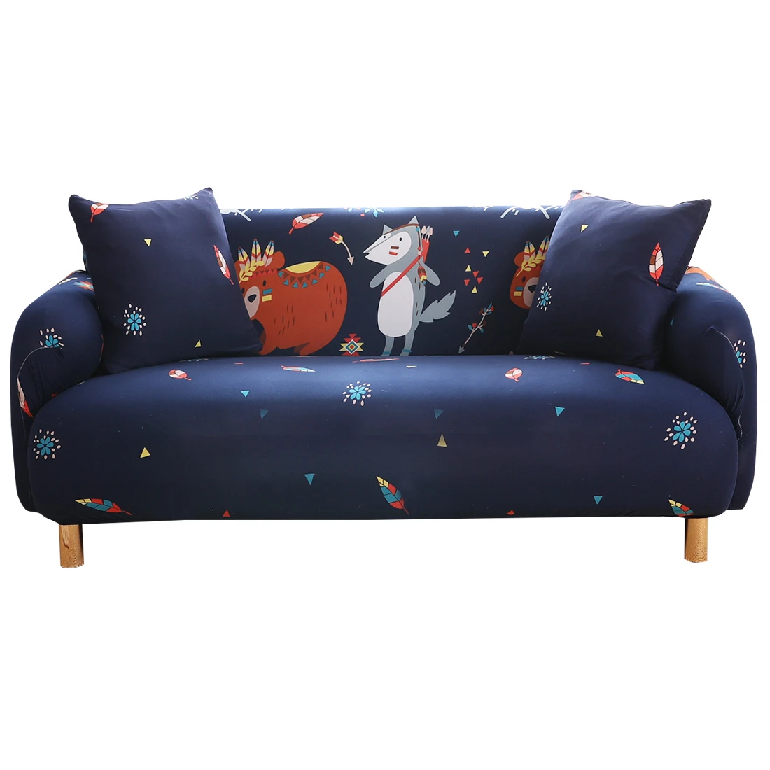 Европейский дизайн с перьями чехол для дивана эластичным противоскользящим