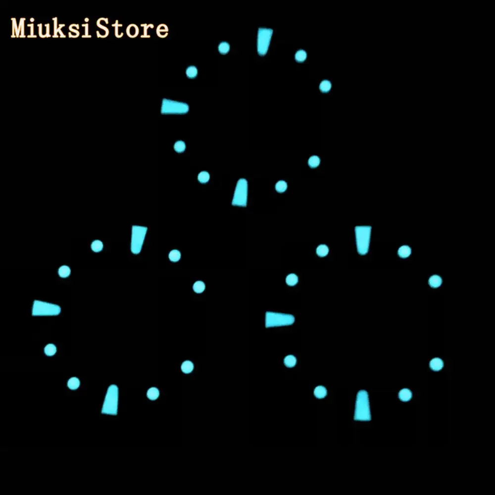 Bliger 28.5mm black blue green watch dial fit ETA2836/2824 Miyota 8205 8215 821A Mingzhu DG2813/3804 movement | Наручные часы