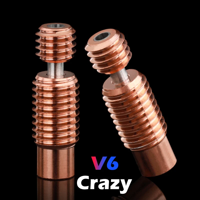 

Mellow All-Metal NF V6-Crazy Heat Break Copper & Stainless Steel 3D Printer Nozzle Throat For 1.75mm V6 HOTEND Heater Block