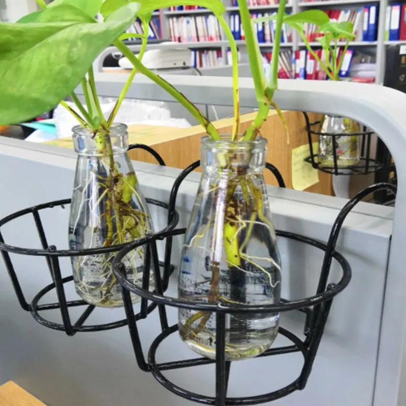 Новые подвесные железные стойки для растений Балконная круглая стойка цветочных