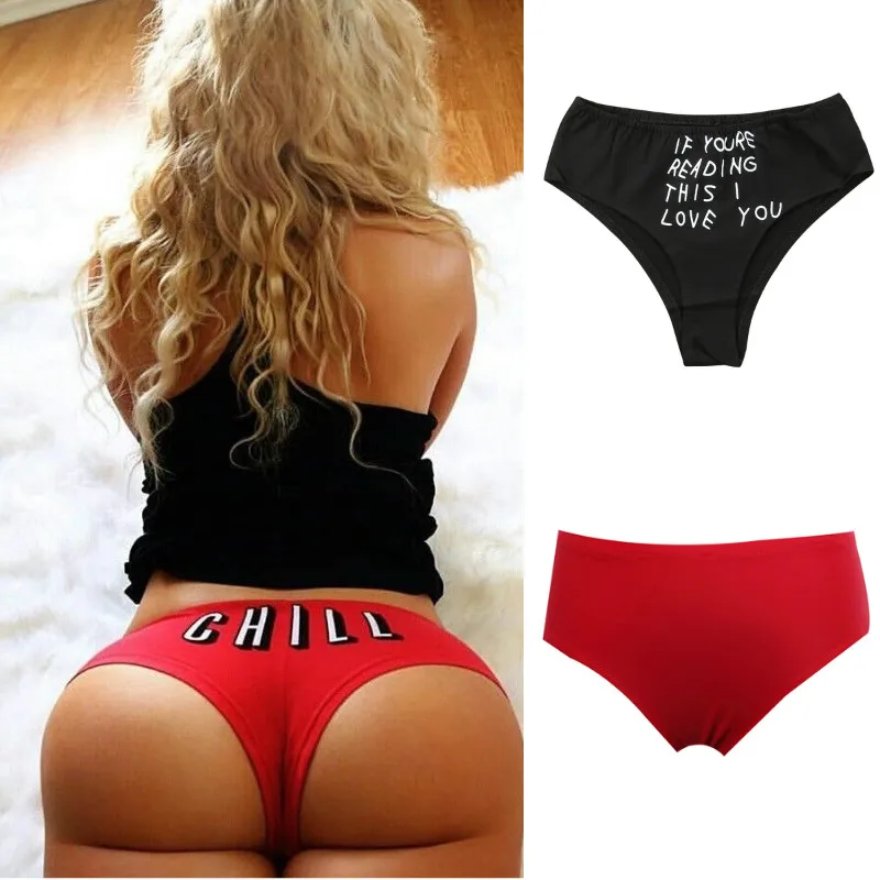 Модные женские бразильские жевательные трусики бикини стринги с надписью нижнее