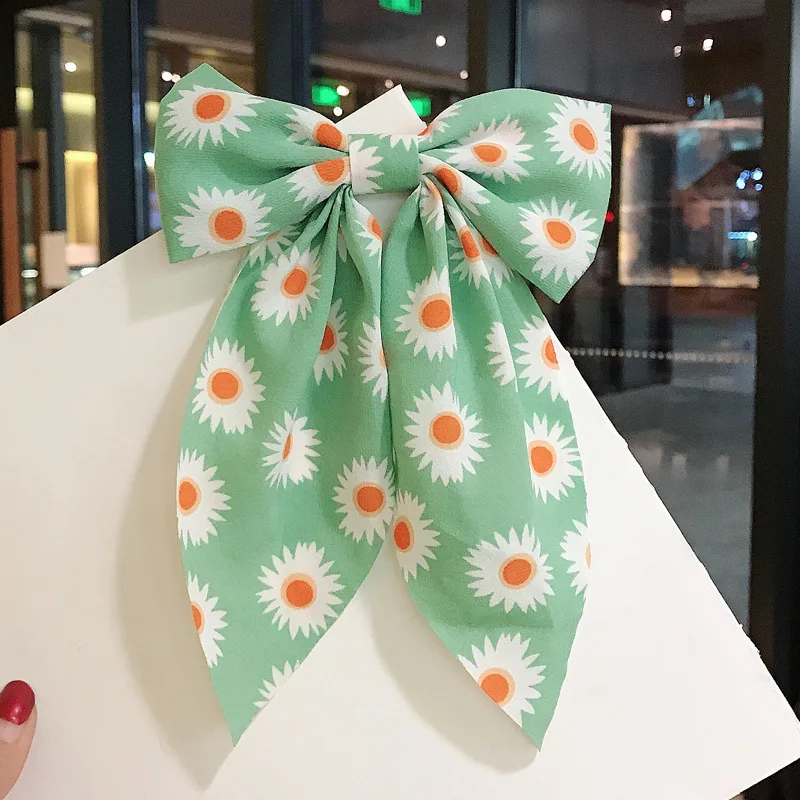 

New Korean Big Bow Hairpin Girl Sunflower Swallow Knot Big Duckbill Hairpin Fashion Sweet and Cute Headdress Gift