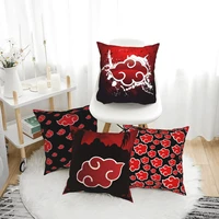 2021 fashion anime akatsuki printed cushion cover throw pillow sofabedchair decoration pillowcover square pillow case 4pcs