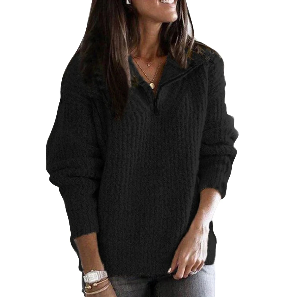 2019 Модный осенне-зимний спортивный Повседневный Женский однотонный вязаный