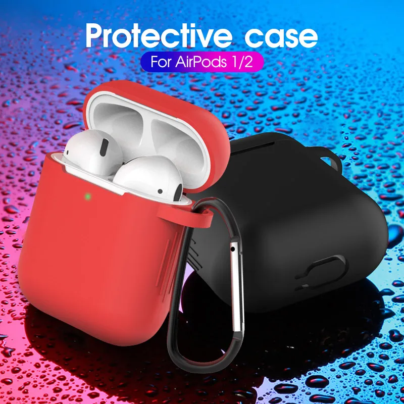 Чехол для беспроводных Bluetooth наушников AirPods 1 2 защитный чехол Мягкие силиконовые