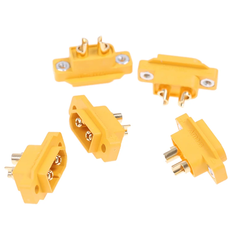 

5pcs AMASS XT60E-M Mountable XT60 Male Plug for RC Drone FPV Racing Fixed Board