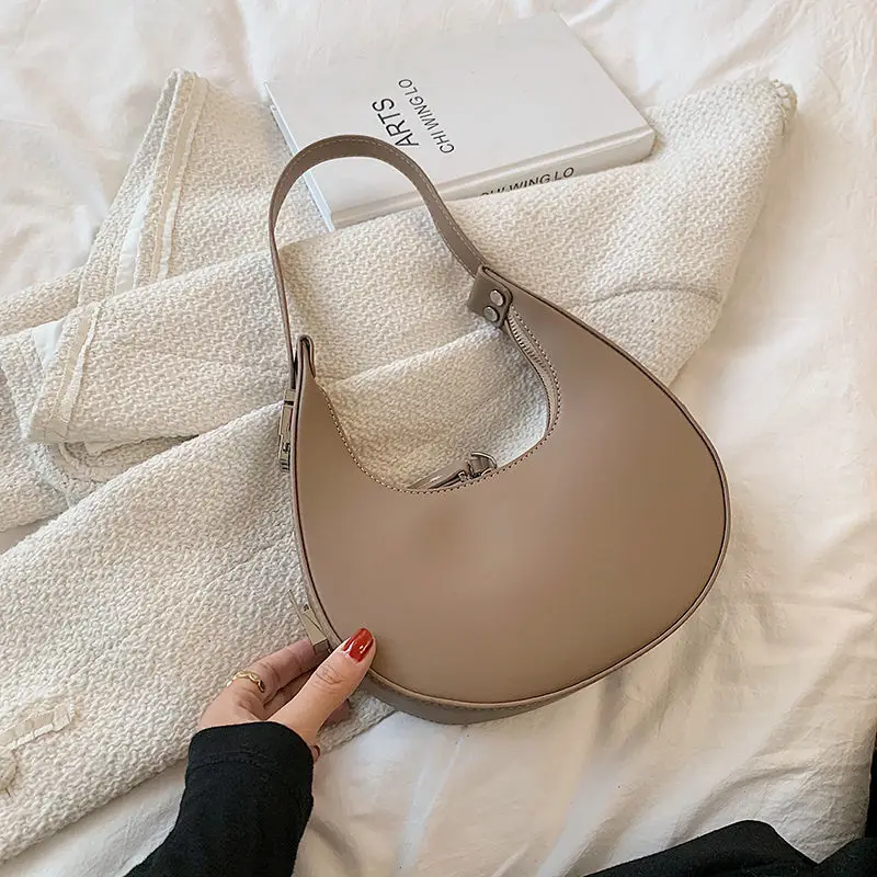 

Ladies Shoulder Bag 2021 New Trendy Fashion One Shoulder Underarm Bag Wild Portable Simple Woman Crescent Bag