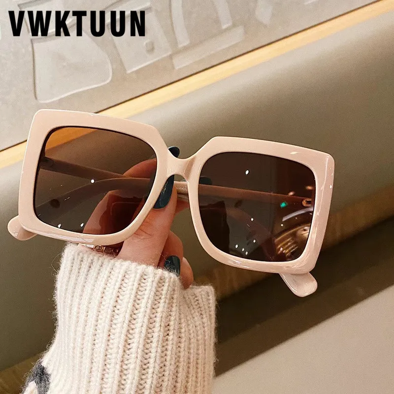 

VWKTUUN Sunglasses Women Oversized Driving Driver Shades UV400 Sun Glasses For Women Vintage Square Shades Big Wide Sunglass