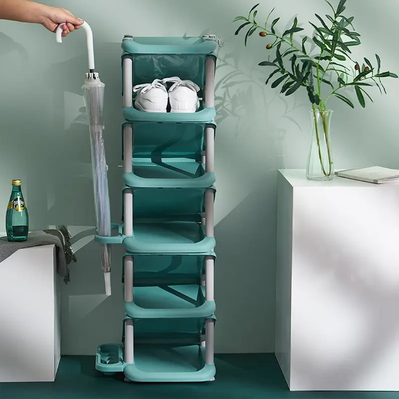 

Shoe Rack Dormitory Simple Door Shoe Cabinet Economical Multi-layer Household Narrow and Space-saving Storage Artifact
